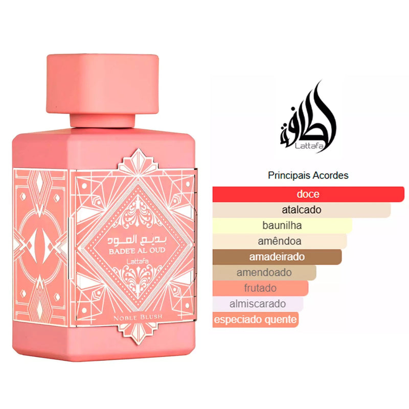 PERFUME ÁRABE FEMININO | LATTAFA- BADEE AL OUD BLUSH EAU DE PARFUM | 100ML